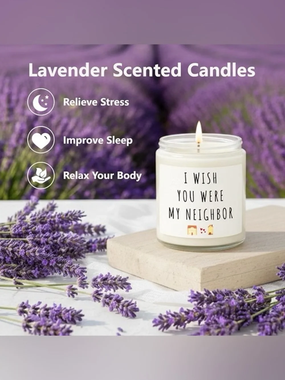 Lavender scented candle NWT
